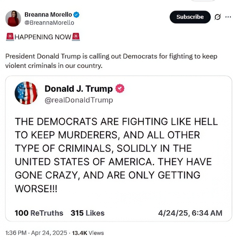 Trump rants about crazy democrats - @breannamorello - X