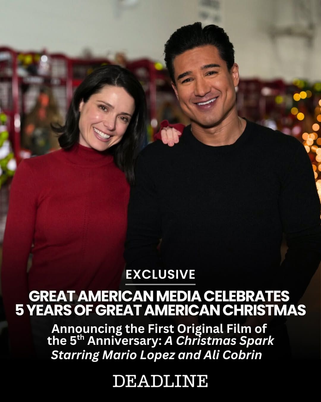 Mario Lopez to star in the Great American Christmas movie, A Christmas Spark