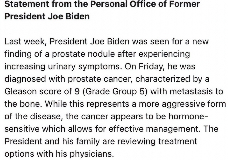 The Press Release by the Biden Team