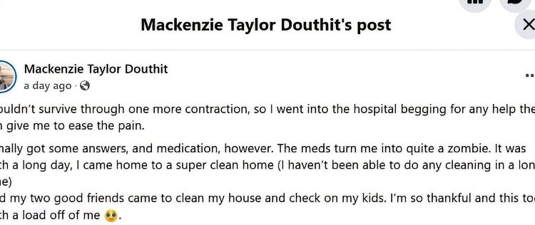 Mackenzie’s Facebook post