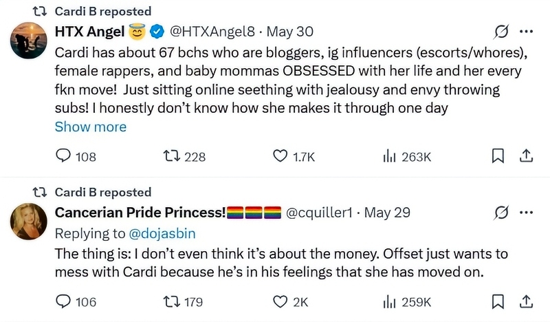 The Singer Reposts On X