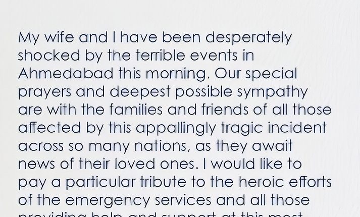 A message from His Majesty The King after Ahmedabad – Instagram