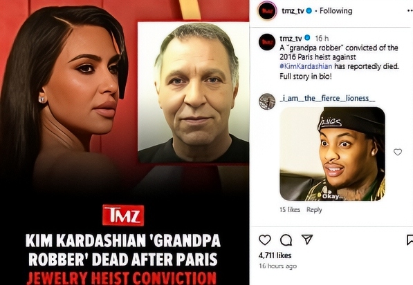 Fans were confused about Kim's grandpa - TMZ - Instagram