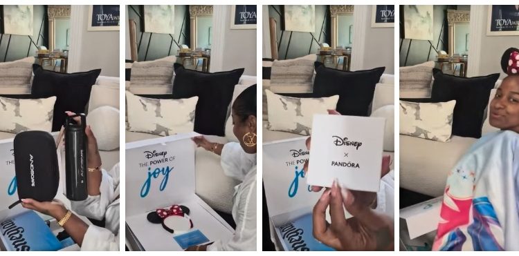 Toya Unboxes Her Disney Gift Pack – Instagram