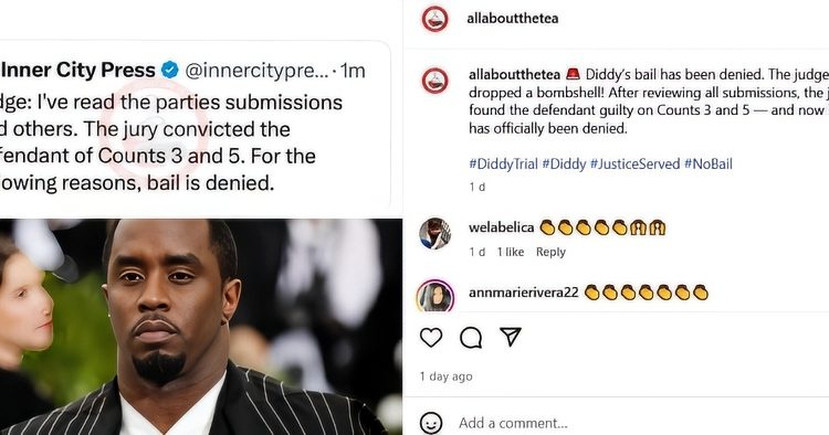 The judge denies Diddy Bail – Via @allabouthtetea – Instagram