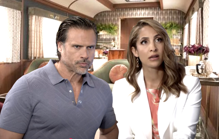 The Young and The Restless: Nick Newman (Joshua Morrow) and Lily Winters (Christel Khalil)