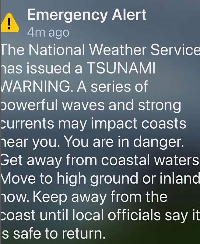 Nancy Shares Tsunami Warning - Instagram