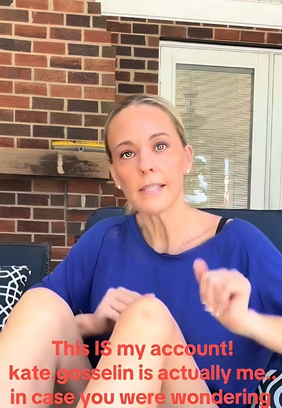 Kate confirms her TikTok account - @kate.Gosselin