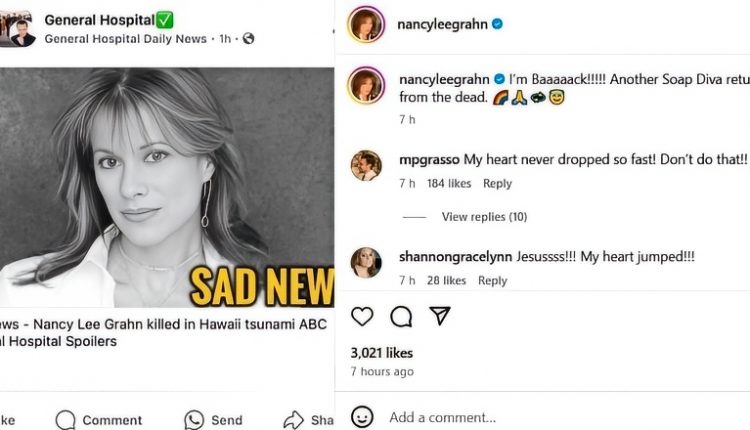 Nancy Disses hoax death report – Instagram