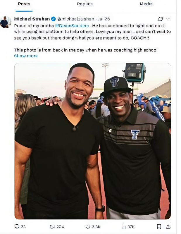 Michael shouts out Deion - X