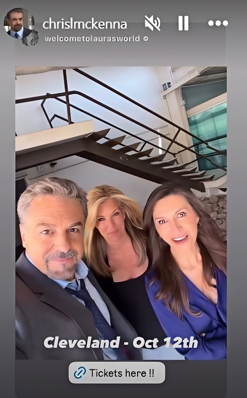 Chris, Laura, and Finola in Cleveland - IG Stories