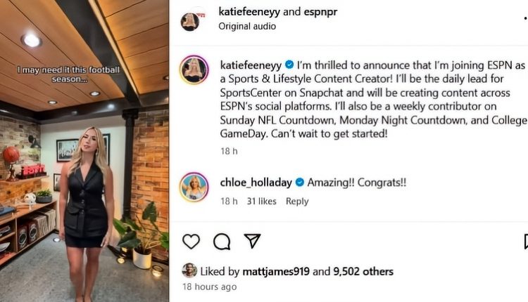 Katie is super-excited about her new job – #katiefeeneyy – Instagram