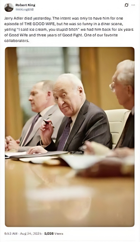 Jerry stayed a long time instead of one episode - Robert King - X