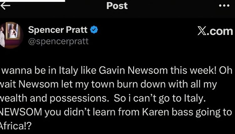 Spencer shared a post from X about Gavin On Instagram