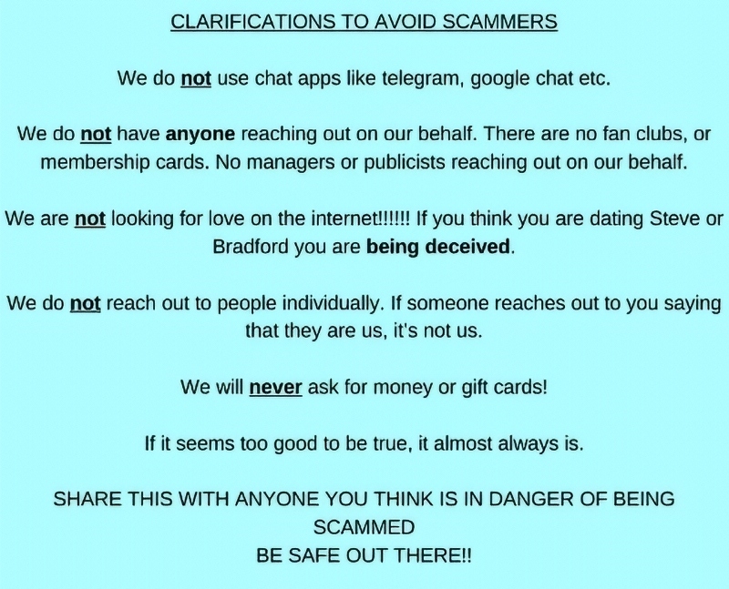 Bradford warned fans about scams in 2024 - Instagram