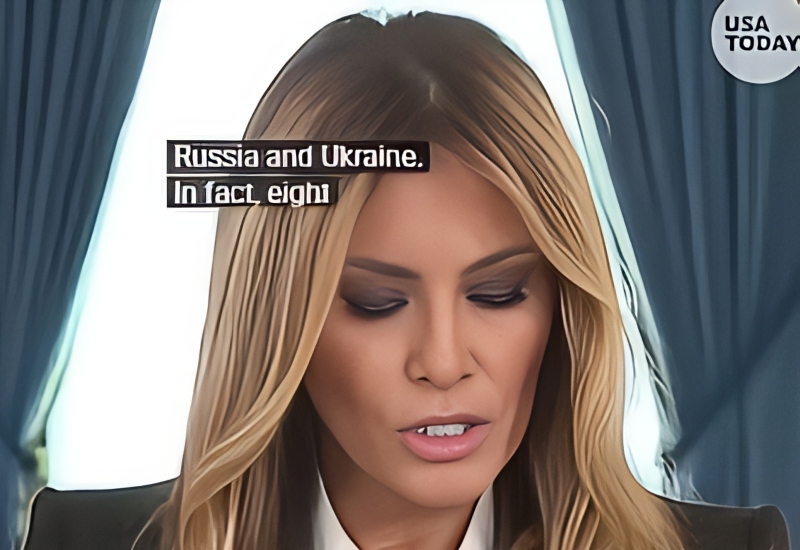 Melania's campaign for displaced Ukrainian children - Via USA Today - YouTube
