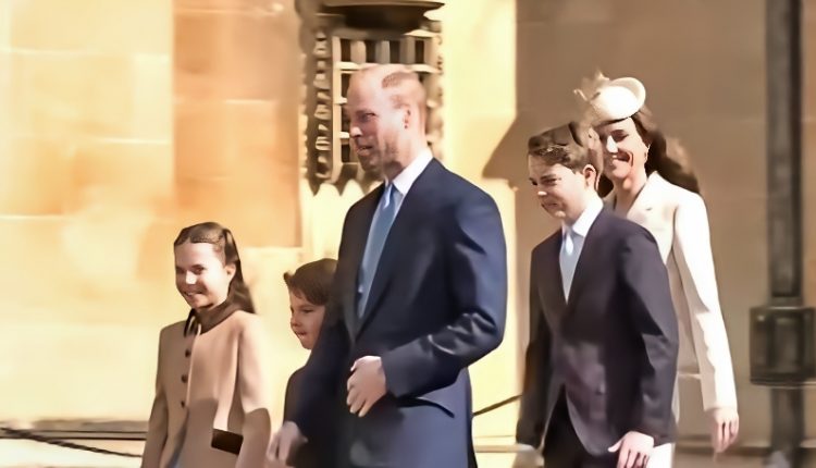 William, Charlotte, George, Louis and Catherine walked to the church – TRF Channel – YouTube